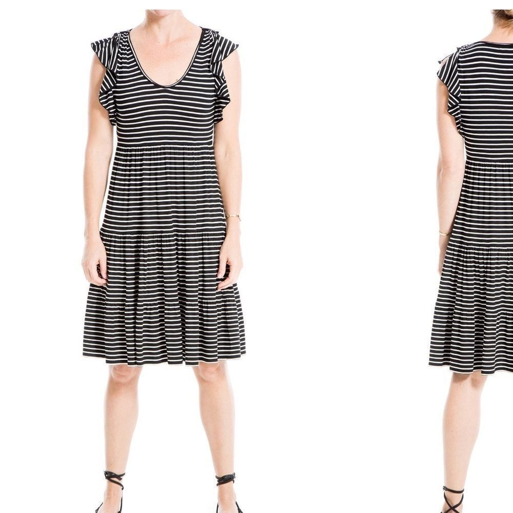 NWT Max Studio V-neck tiered dress Xsmall